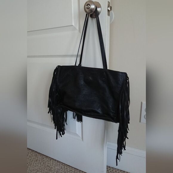 Prada Glace Calf Black Etiquette Fringe Leather tote bag - Picture 4 of 16